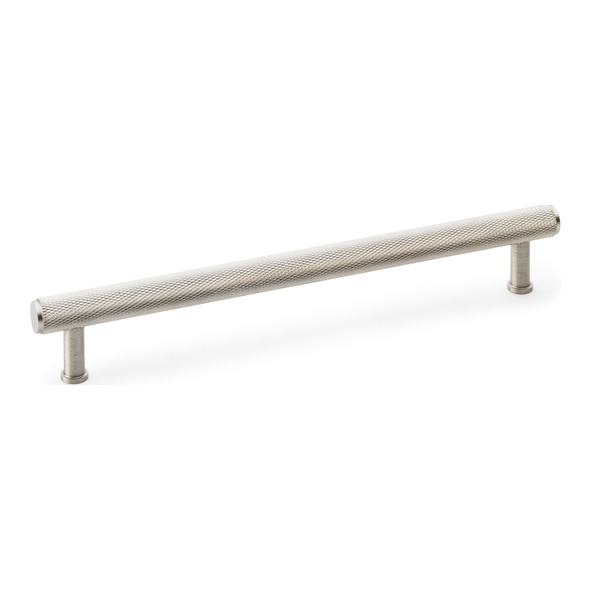 AW809-224-SN • 224mm c/c • Satin Nickel • Alexander & Wilks Crispin Knurled T-Bar Cupboard Pull Handle